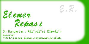 elemer repasi business card